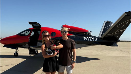 Private Jet to Los Angeles! Cirrus Vision Jet Flight Vlog and Dog Rescue!