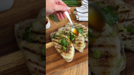 Upgrade barbecue night with lemongrass chicken rice paper tacos 🍤 #Shorts #BBQ #HighProtein
