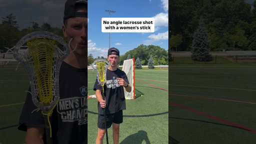 No angle lacrosse shot using a women's stick #shorts