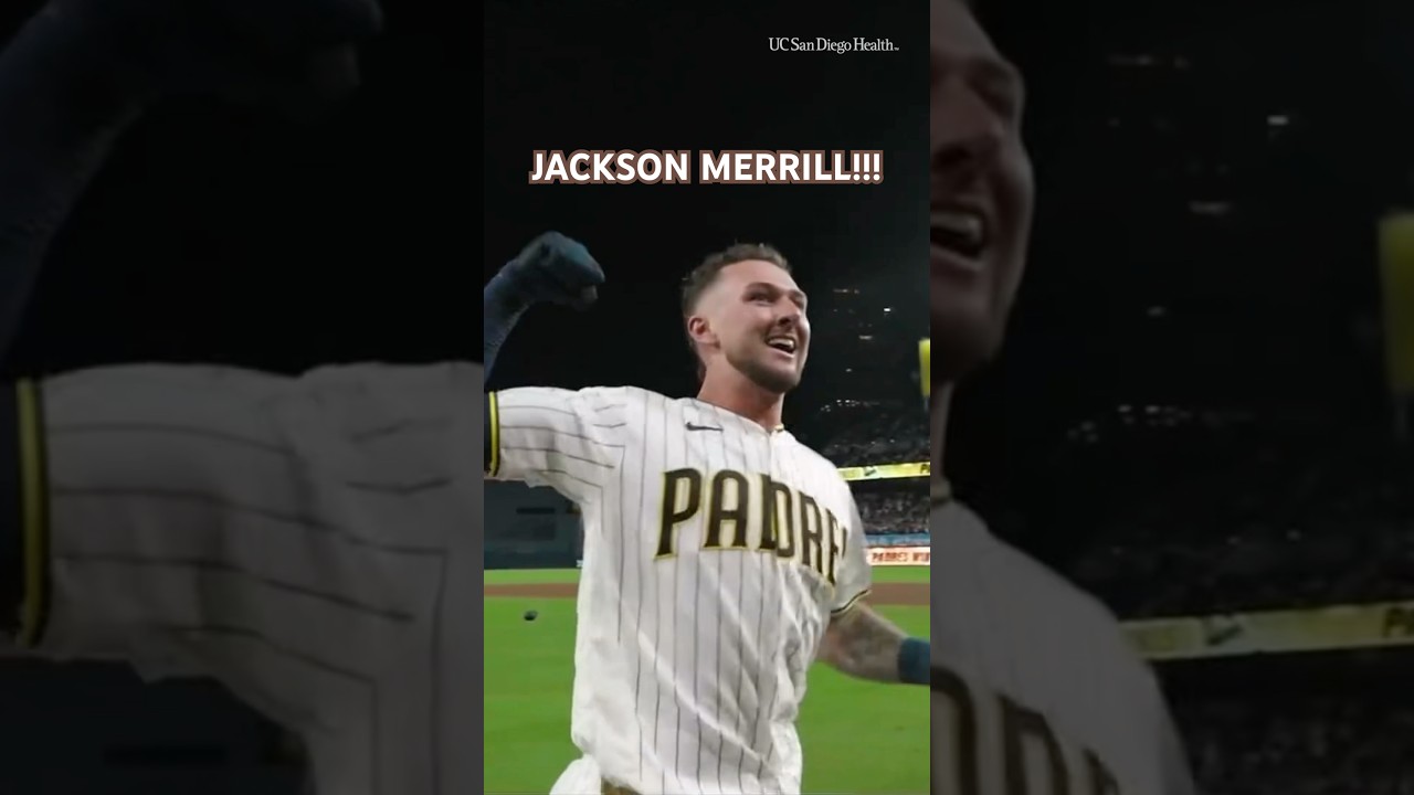 JACKSON MERRILL WALKS IT OFF!!! #mlb #padres #highlights #walkoff #jacksonmerrill #baseball