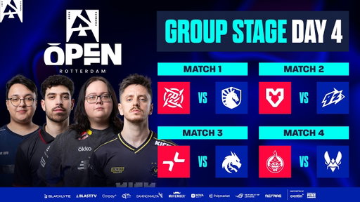 BLAST Open Rotterdam 2026, Day 4 - NIP vs Liquid, MOUZ vs 9z, PARI vs Spirit, MongolZ vs Vitality