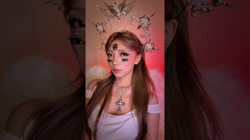 DAY 3/31: Biblically accurate angel makeup #angel #makeuptutorial #halloweenlook #halloweencostume