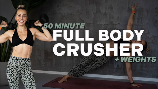 50 MIN FULL BODY CRUSHER | Strength and Conditioning | Tabata Finisher | With Weights | With Repeat