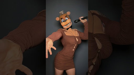 turning myself into Freddy Fazbear #fnaf #fivenightsatfreddys #makeuptutorial