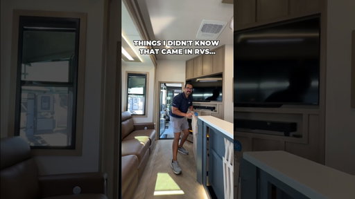 Hidden stools are lowkey genius | Keystone Raptor 352 #rvfeature #rvlife #rvlifestyle #camper