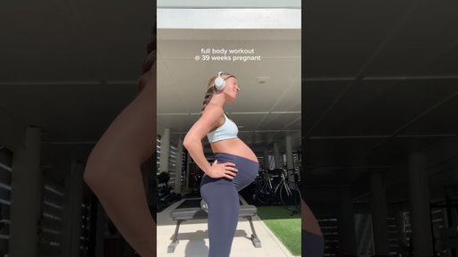 Workout at 9 months pregnant 🤰#prenatalfitness