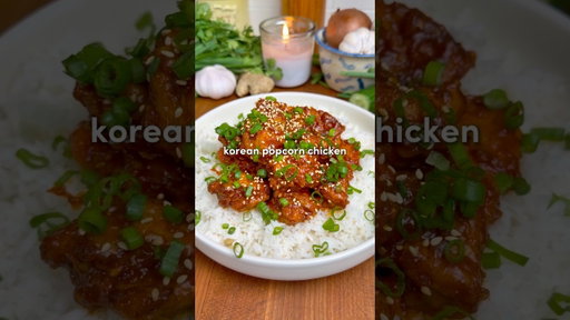 Korean Popcorn Chicken 🍿🍗 (Full recipe is pinned in comments & in description)