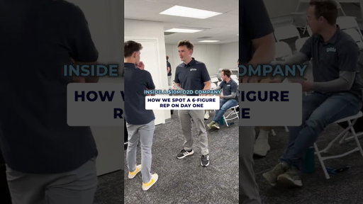How We Spot a 6-Figure Rep on Day One Inside a $10M D2D Company #Shorts #D2DSales #DoorToDoor