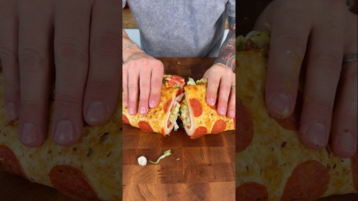 Pepperoni pizza sub wrap #shorts