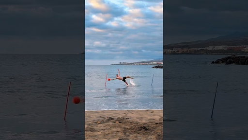 Baller League goalkeeper Max Pitman on absolute fire between the sticks in the sea! 🔥🌊🧤