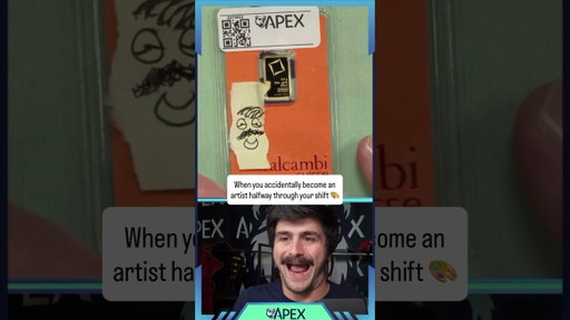 Apex Streamer Turns a Gold Bar Into Art 😂 #shorts