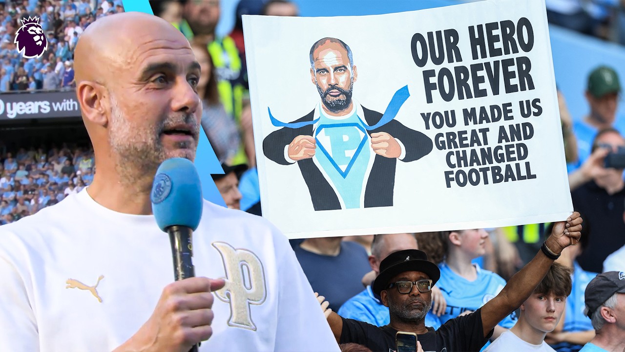 Pep Guardiola's Emotional Farewell Speech To Man City Fans!