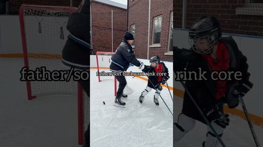 Father son backyard rink core #hockey #pavelbarber #father #son