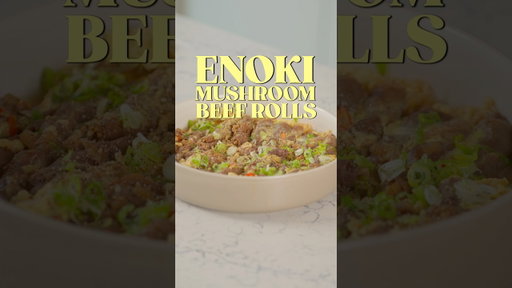 Shout out to the Tik Tok recipes, I had to try this one out myself! Enoki Mushroom Beef Roll recipe!