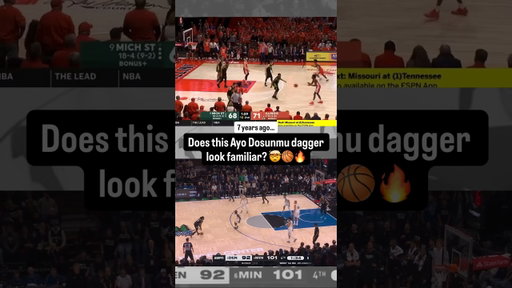 Any ILLINOIS FANS remember this Ayo Dosunmu dagger? 🤯🔥🏀 #nba #timberwolves #nba #nbaplayoffs