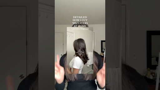 DETAILED - How I cut 90's layers at home by myself #haircut #blowouts #layeredhaircut #hairtutorial