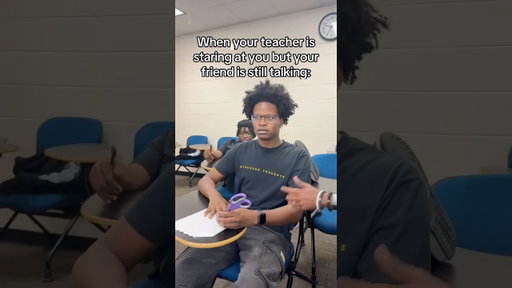 When your teacher is staring at you, but your friend is still talking🤨#shorts #mustwatch