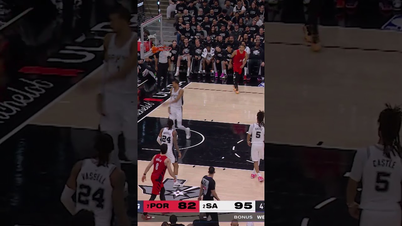 Sidy Cissoko Dunks On Victor Wembanyama!! #nba #basketball #dunk #slamdunk #slam #trailblazers