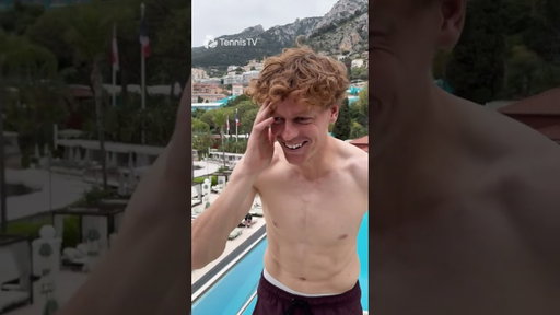 Alcaraz Films Sinner Pool Jump 😆