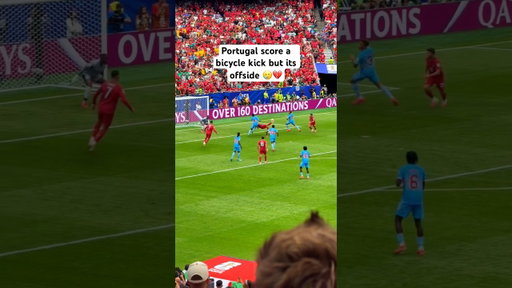 Portugal score a bicycle kick but it’s offside 🥲💔
