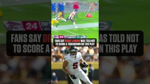 FANS SAY DRAKE LONDON WAS TOLD NOT TO SCORE A TOUCHDOWN ON THIS PLAY