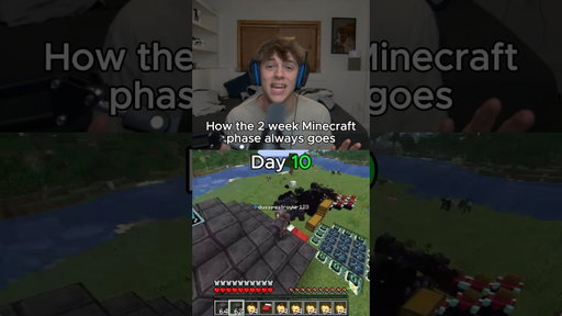 How the 2 week Minecraft phase always goes: