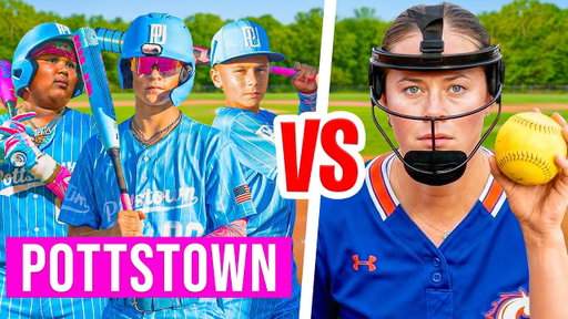 The BEST 12u Baseball Players Vs. D1 College Softball Pitcher!