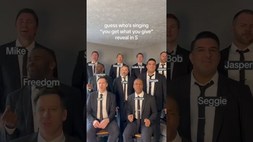 Did you guess who was behind “You Get What You Give” before the reveal? 👀 #acappella
