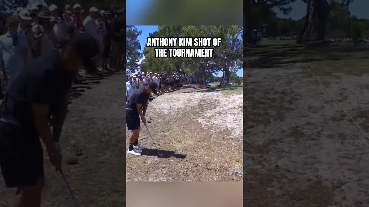 ANTHONY KIM ALL WORLD PAR SAVE. FOLLOWED IT WITH A BIRDIE. UP TO SOLO SECOND & ONE BACK OF RAHM.