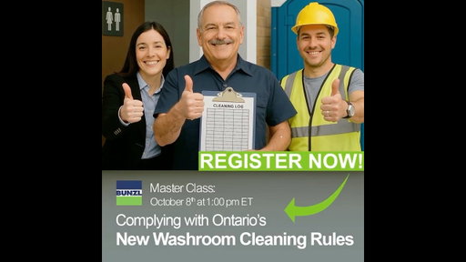 REGISTER NOW: Complying with Ontario's New Washroom Cleaning Rules