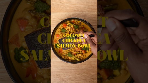COCONUT CHICKPEA SALMON BOWL