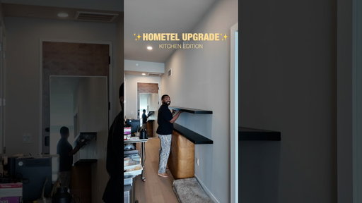 Studio Kitchen Upgrade Part 2 | Custom Floating Shelves Arrived #floatingshelves  #kitchenupgrade