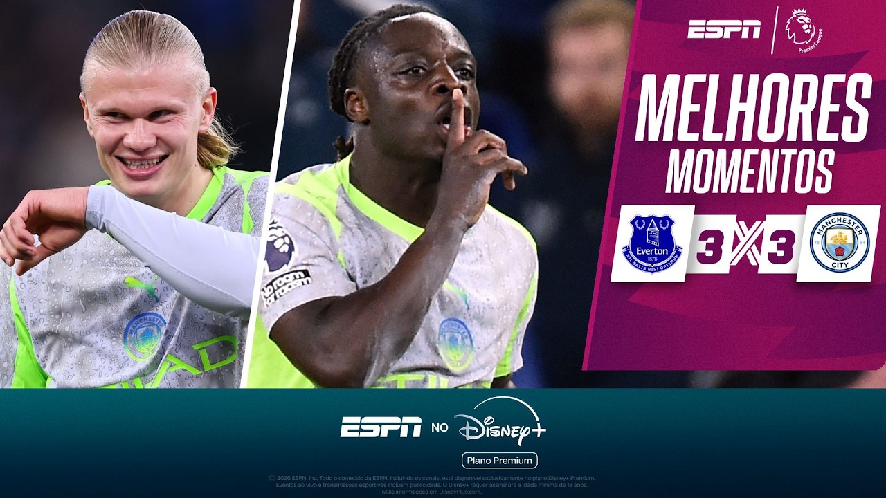 ARSENAL DE OLHO! MAN. CITY BUSCA EMPATE NO ÚLTIMO LANCE CONTRA O EVERTON E PERDE PONTOS IMPORTANTES