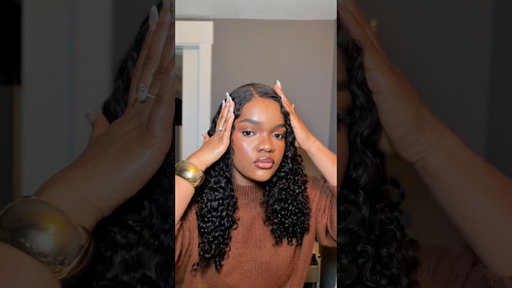 Curly wig transformation #curlywig #deepwavewig #diywig #wigstyling