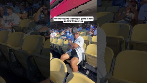 When it’s 106 degrees at the Los Dodgers Game #mlb #baseball #dodgers