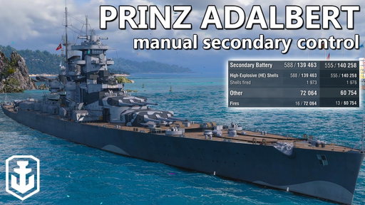 New Tech Tree T10 Prinz Adalbert (World of Warships)