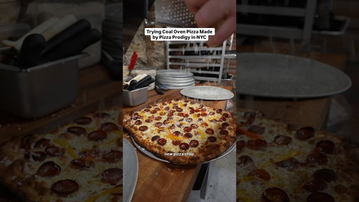 Trying coal oven pizza from a NYC pizza legend! #pizza #nycfood #foodie