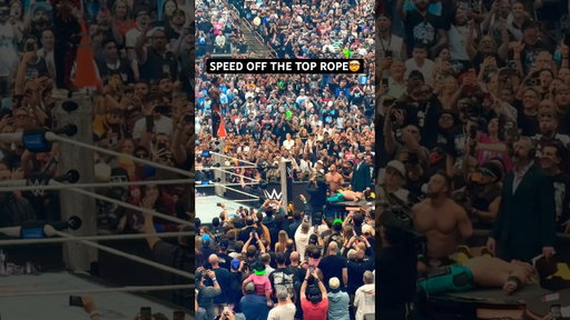 i SHOW SPEED OFF THE TOP ROPE THROUGH LOGAN PAUL ON THE TABLE🤯 #wwe #wrestlemania