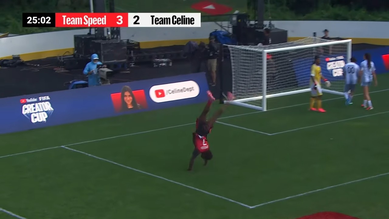 iShowSpeed Hits A DOUBLE Backflip After Scoring At The YouTube FIFA Creator Cup 🤯🔥