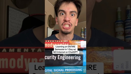 Learning an ENTIRE Semester in 1 day w/ NO Internet or ChatGPT