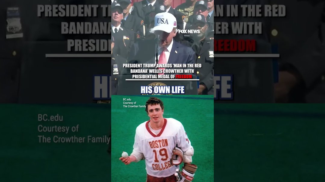 Trump honors 9/11 hero, 'man in the red bandana' #shorts #breaking #fox #media