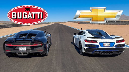 NEW Corvette ZR1X vs $4 Million Bugatti Chiron DRAG RACE