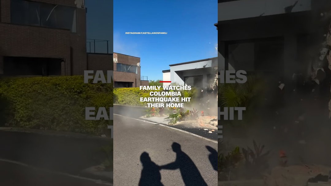 Family watches Colombia earthquake hit their home