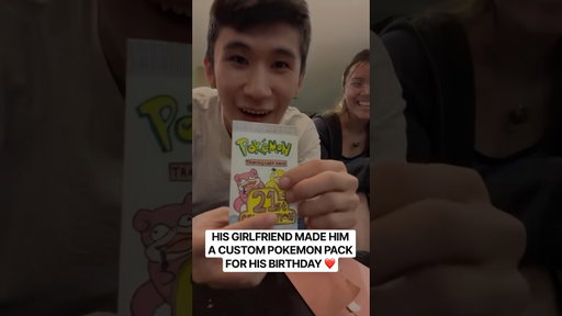 HIS GIRLFRIEND MADE HIM A CUSTOM POKEMON PACK FOR HIS BIRTHDAY ❤️