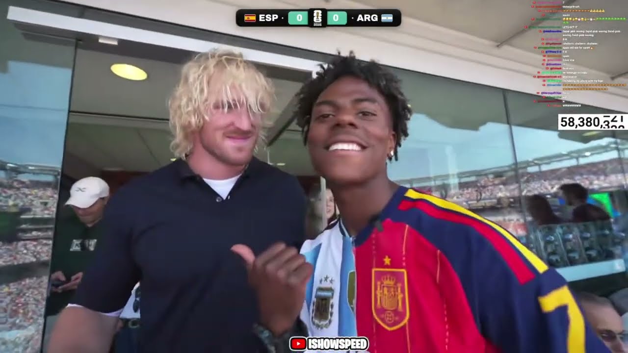 iShowSpeed Meets Logan Paul At The FIFA World Cup 🤯🥊