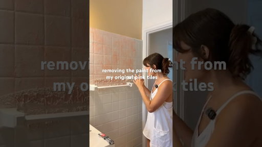 removing the paint from my bathroom original pink tiles