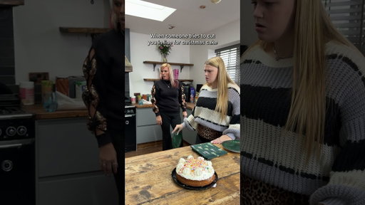 pov when the family argue over the christmas cake