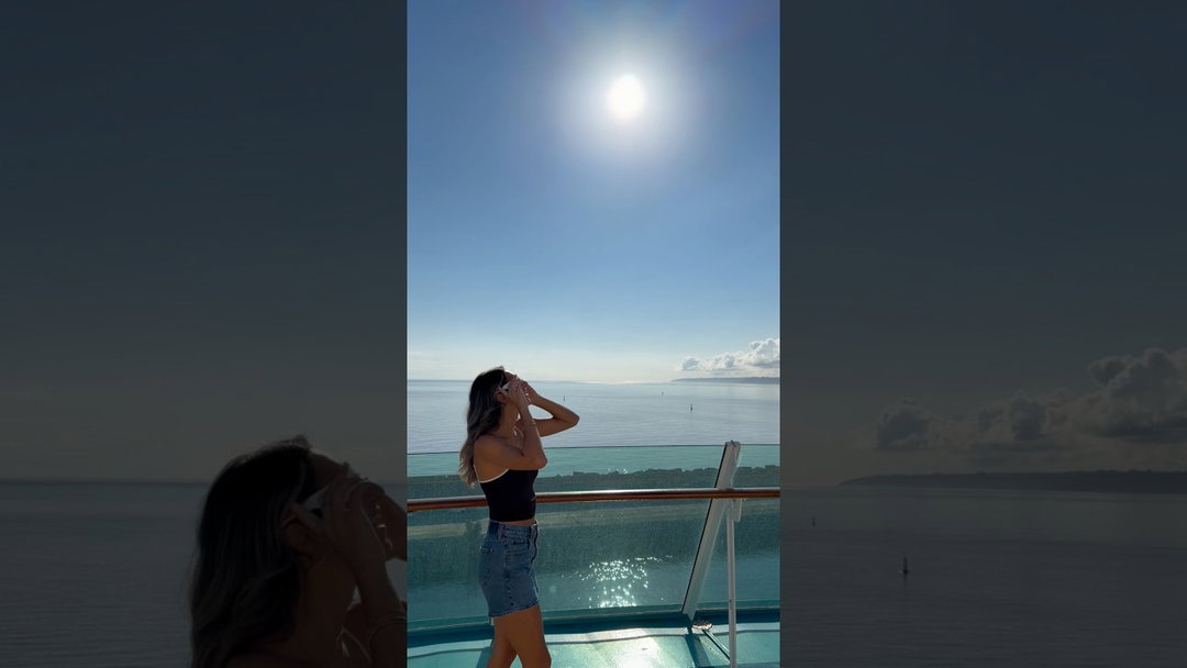 Nine nights, once-in-a-lifetime view of the total solar eclipse 🤯 #solareclipse #solotravel #cruise