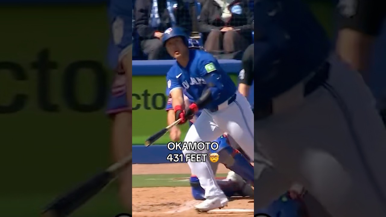 The first Blue Jays homer for Kazuma Okamoto! 岡本和真、オープン戦初ホームラン！#MLB #Toronto #BlueJays