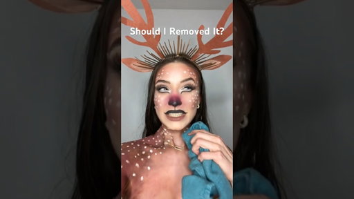 Rudolph Makeup Transformation #reindeer #holidaymakeup #christmasmakeup #makeuptransformation